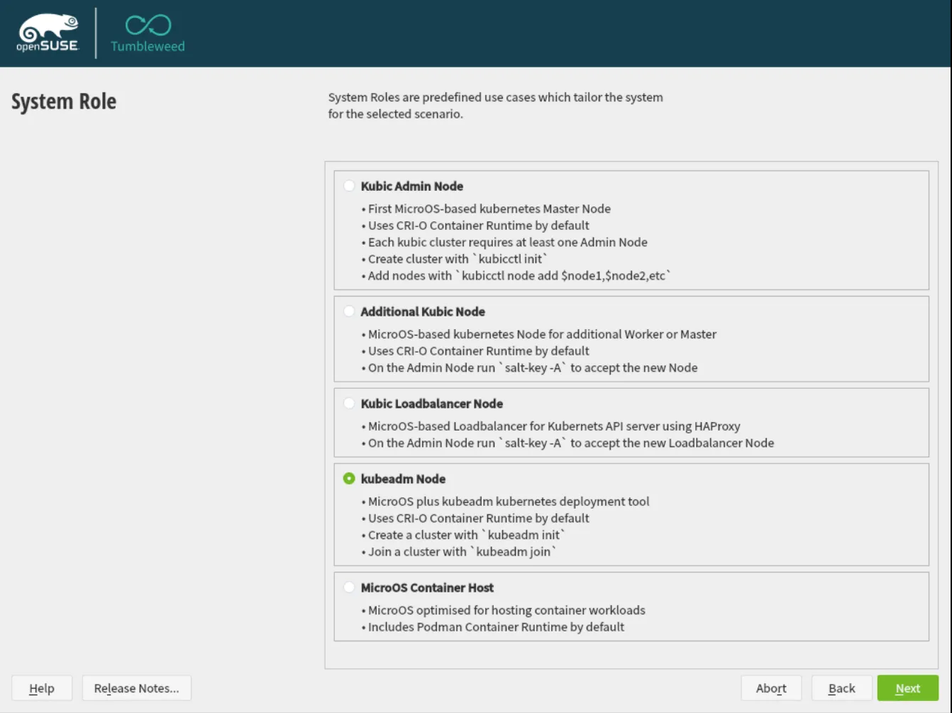 kubic-install-system-role